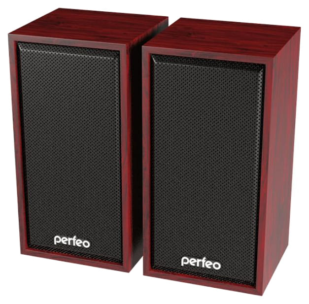 картинка Акустическая система 2.0 Perfeo Cabinet, 2*3Вт, USB, дерево, махагон, PF_A4388 от магазина Альфанит в Кунгуре