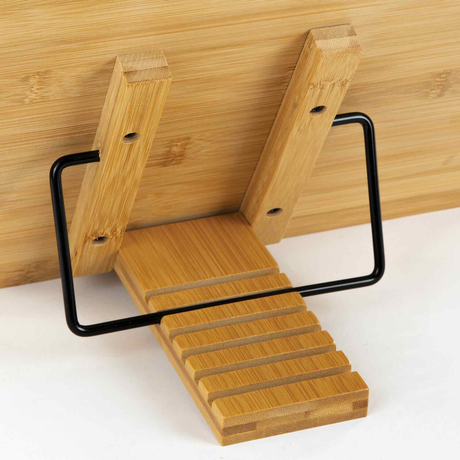 картинка Подставка для книг, 34*24 см, бамбук, регулируемый наклон, BRAUBERG, 237896 от магазина Альфанит в Кунгуре