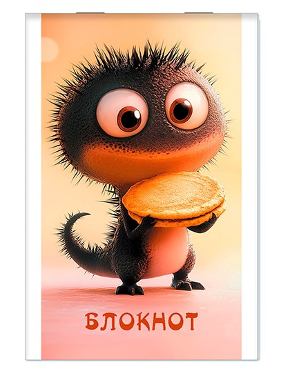 картинка Блокнот, А7, 16 л, клетка, на скрепке, "Сладкоежка", КТС, С1550-155 от магазина Альфанит в Кунгуре
