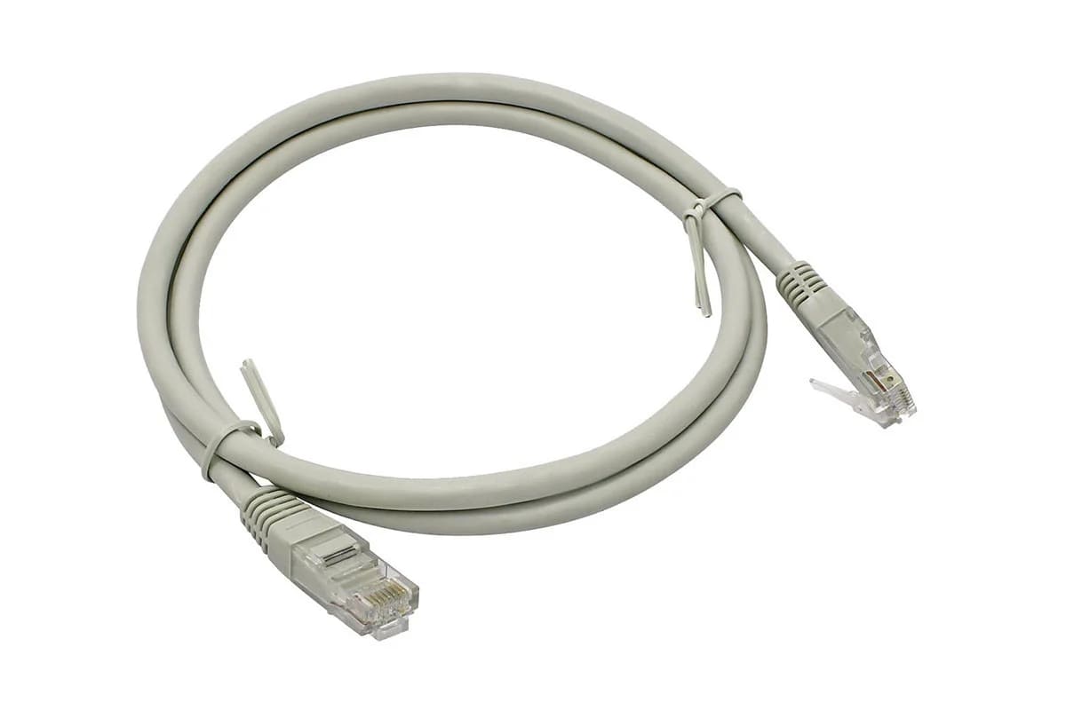 картинка Кабель патч-корд UTP-5e Cablexpert RJ-45 — RJ-45, 3,0 м, белый/серый, многожильный, PP12-3m от магазина Альфанит в Кунгуре