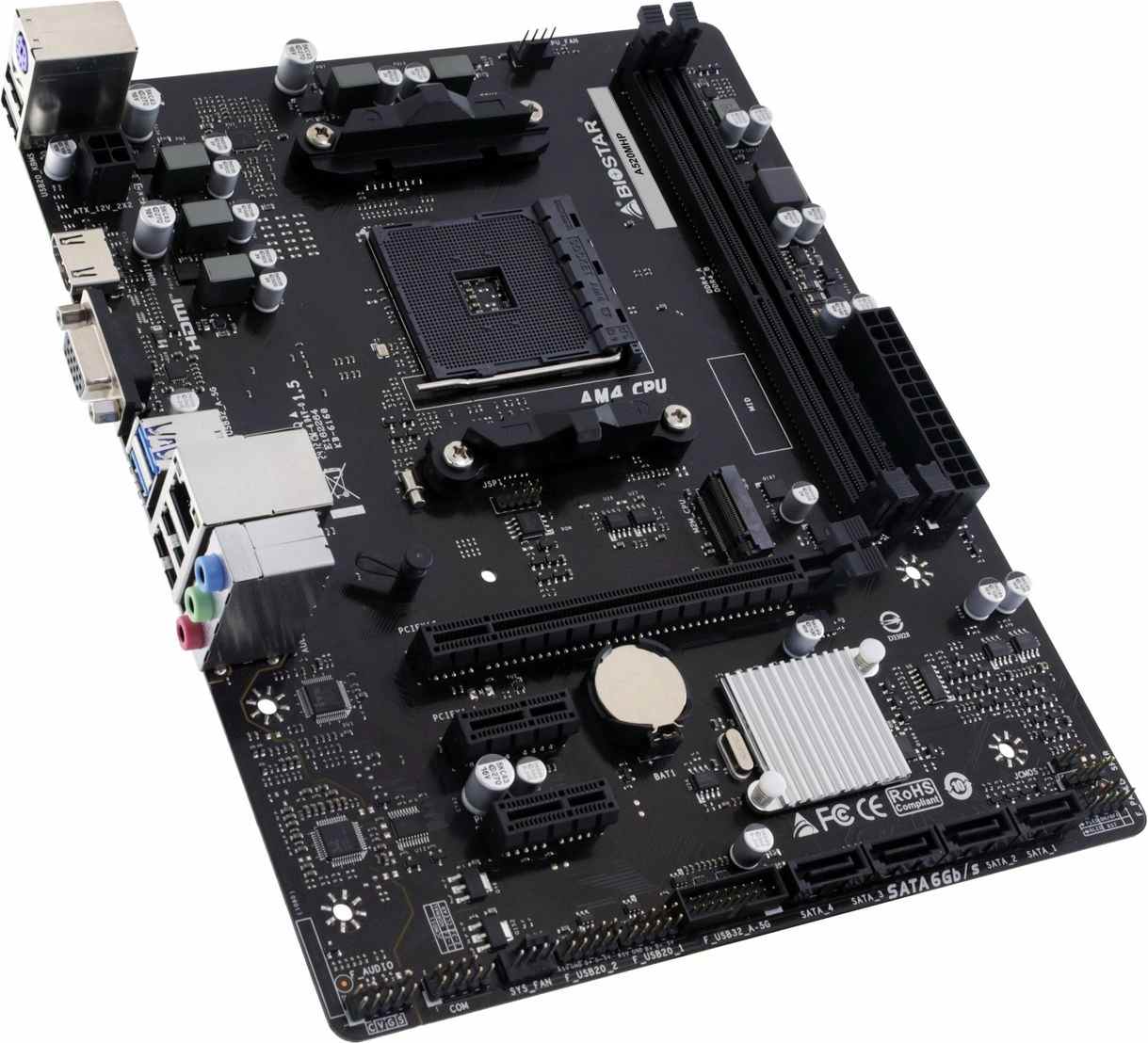 картинка Системная плата Biostar AM4 A520MHP A520, mATX DDR4 от магазина Альфанит в Кунгуре