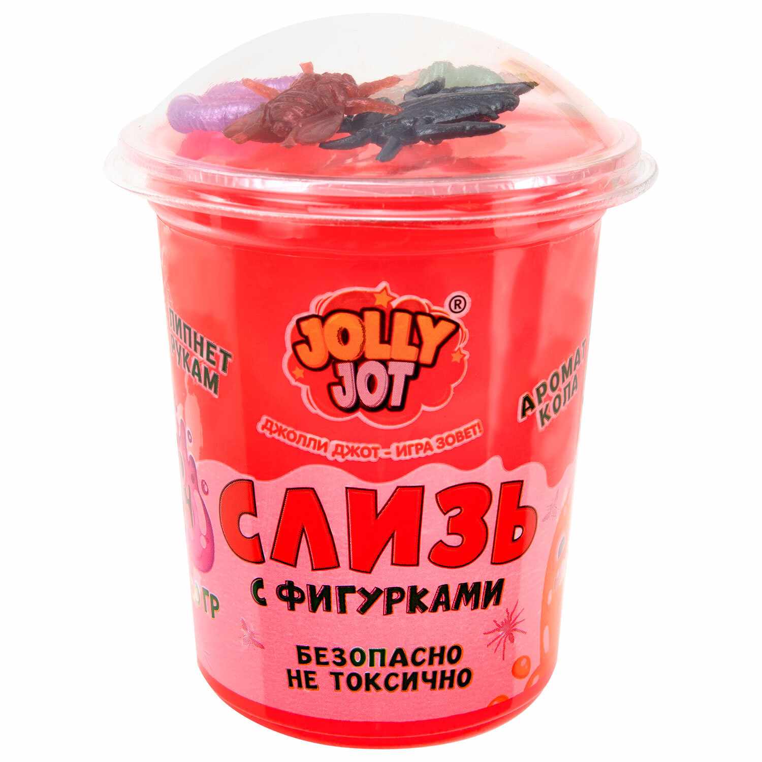 картинка Лизун, 200 гр, ассорти, с фигурками, "Насекомые", JOLLY JOT, 666664 от магазина Альфанит в Кунгуре