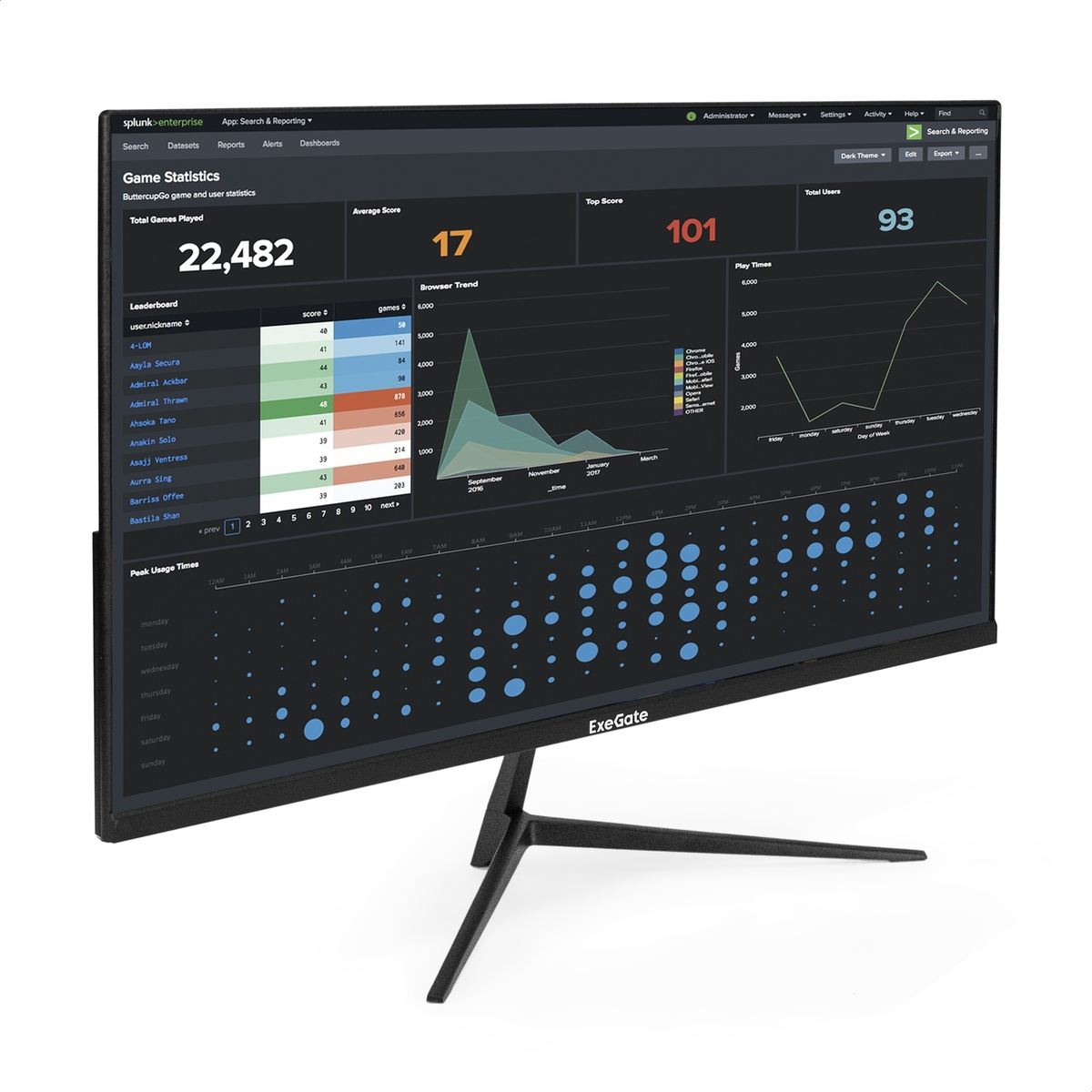 картинка Монитор 27" ExeGate ProSmart EV2707A, 1920*1080, 75 Гц, черный от магазина Альфанит в Кунгуре