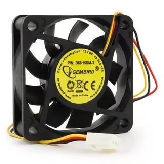 картинка Вентилятор 60мм Gembird D6025SM-3 (60x60x25, втулка, 3 pin, провод 25 см) от магазина Альфанит в Кунгуре