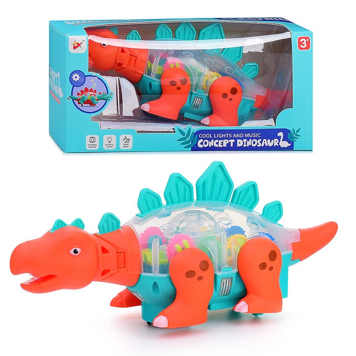 картинка Игрушка музыкальная, 25*12 см, свет, звук, пластик, в коробке, "Динозавр", КНР, 2005А/В от магазина Альфанит в Кунгуре