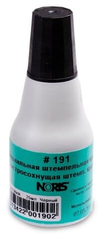 картинка Краска штемпельная, 25 мл, черный, банка, NORIS, 223623 от магазина Альфанит в Кунгуре