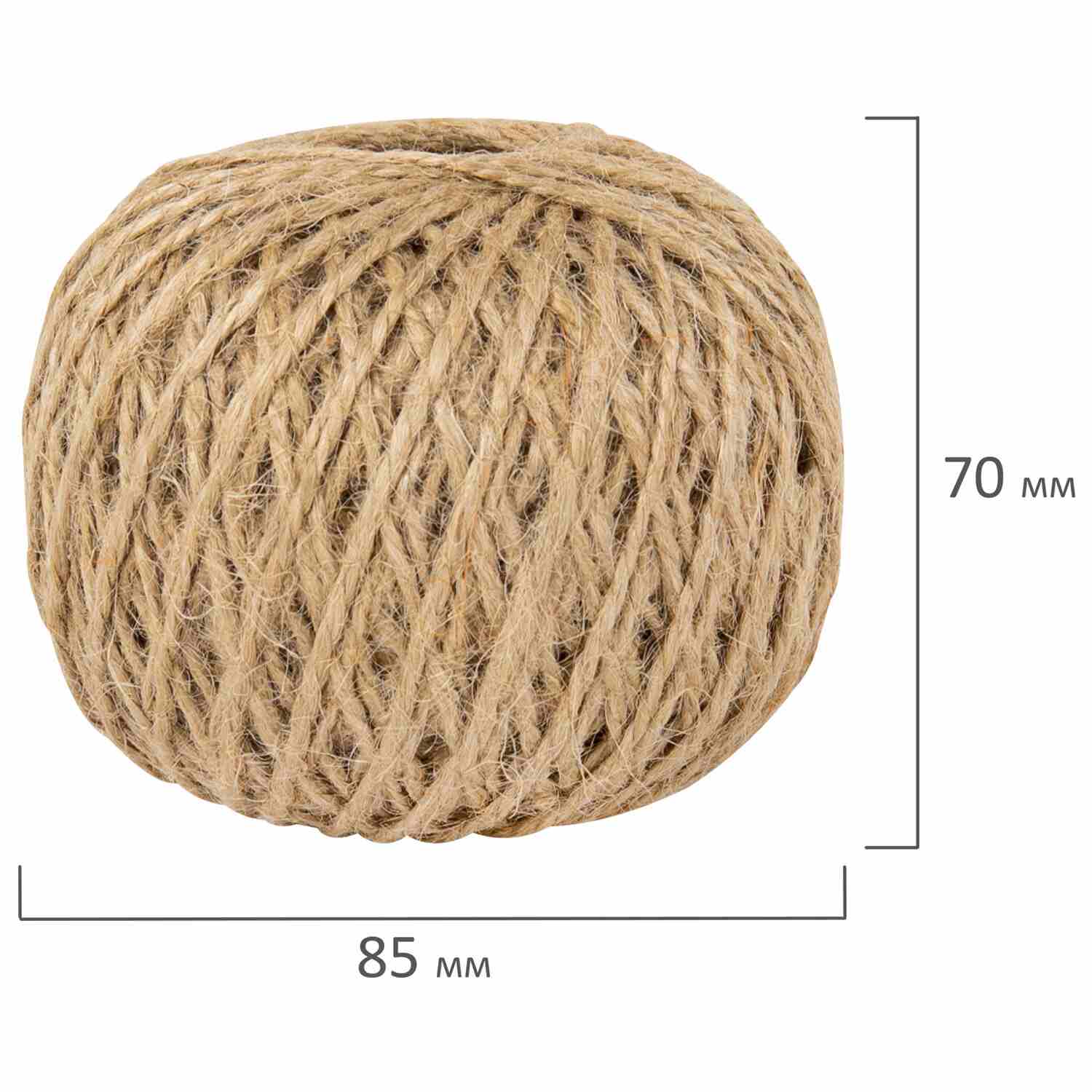 картинка Шпагат, 100 м, джутовый, полированный, BRAUBERG, 607947 от магазина Альфанит в Кунгуре
