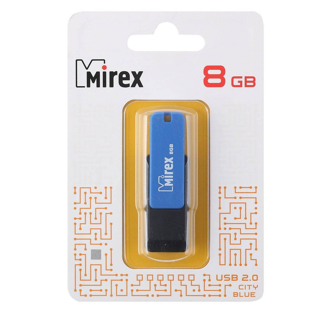 картинка Флеш-диск Mirex 8 GB USB 2.0, City, синий, 13600-FMUCIB08 от магазина Альфанит в Кунгуре