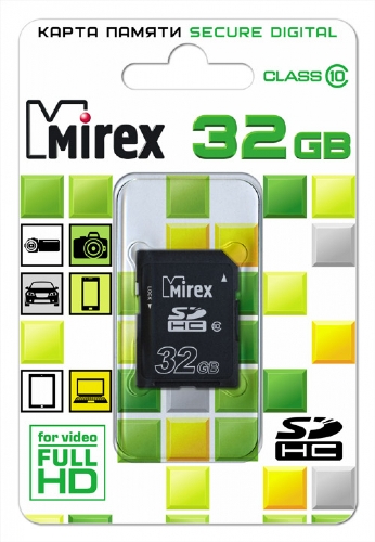 картинка Карта памяти SDHC Mirex 32 GB Class 10, 13612-MC10SD32 от магазина Альфанит в Кунгуре