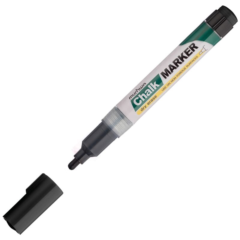 картинка Маркер меловой, 3 мм, черный, спиртовая основа, "Chalk Marker", MunHwa, CM-01 от магазина Альфанит в Кунгуре